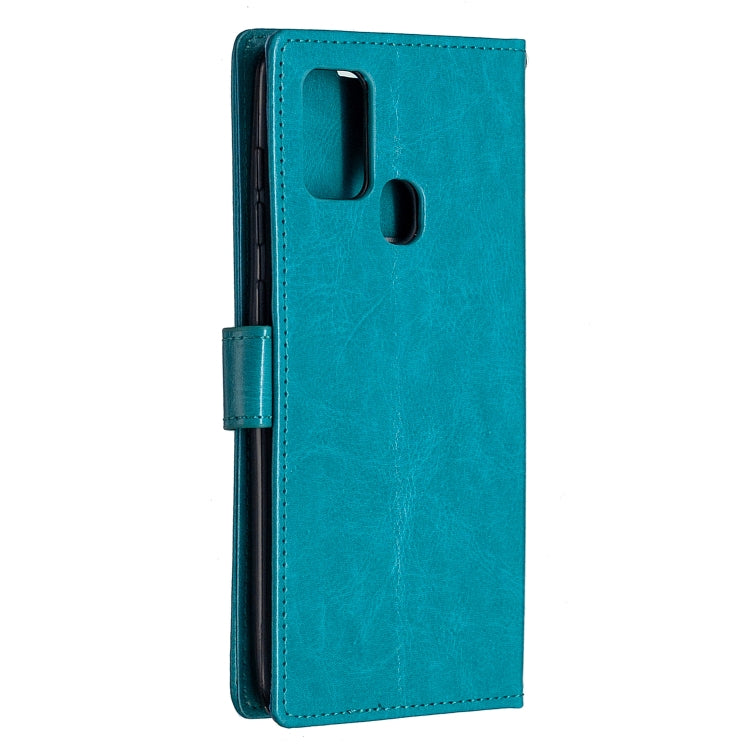 For Samsung Galaxy A21s Crazy Horse Texture Horizontal Flip Leather Case with Holder & Card Slots & Wallet & Photo Frame