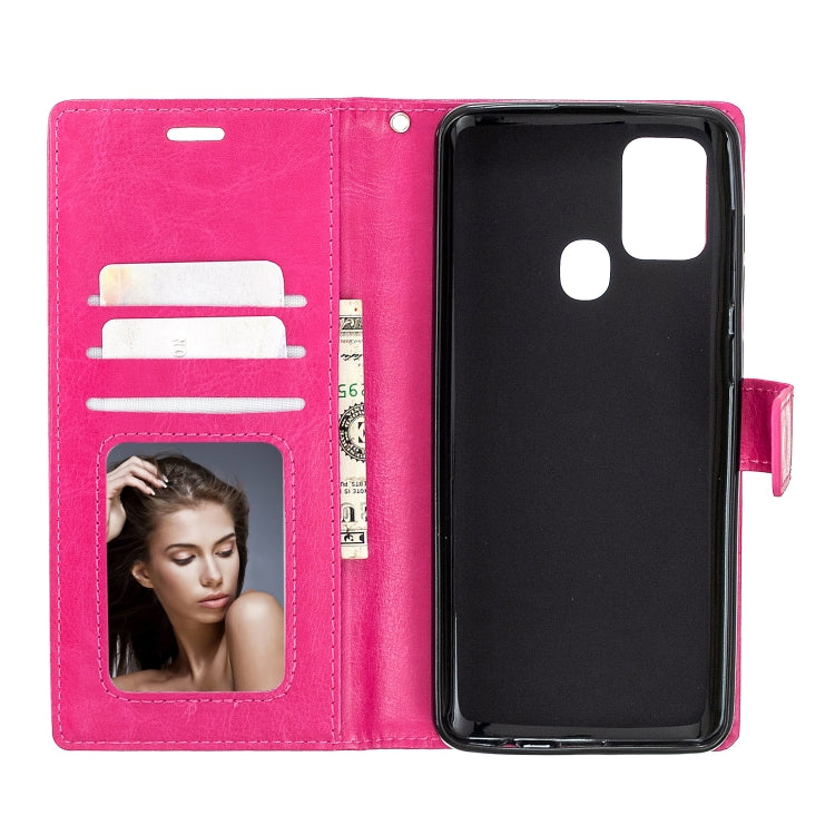 For Samsung Galaxy A21s Crazy Horse Texture Horizontal Flip Leather Case with Holder & Card Slots & Wallet & Photo Frame