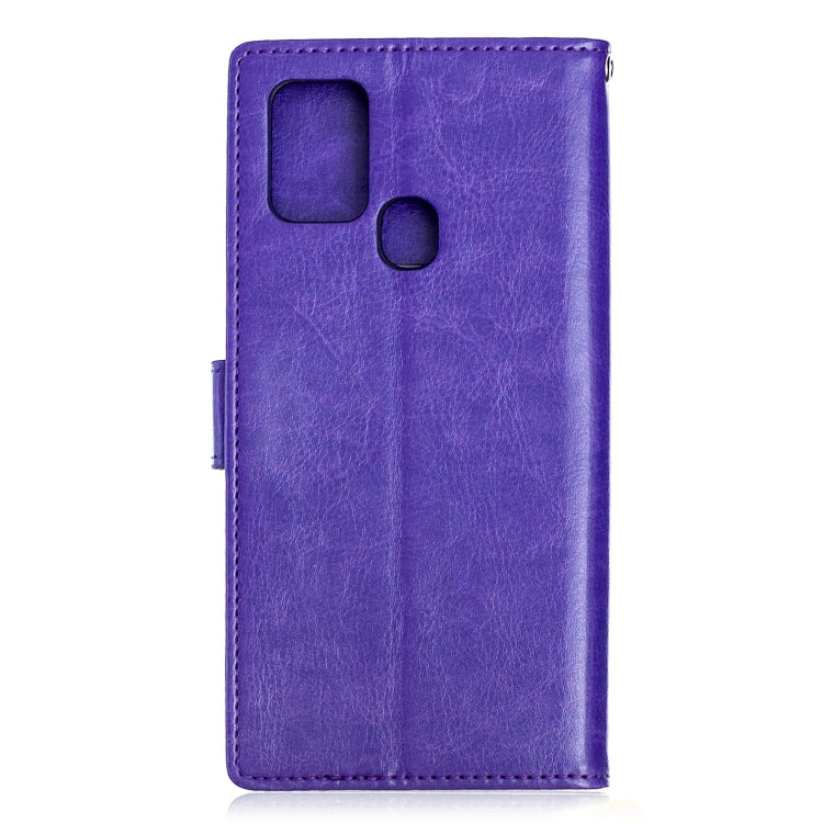 For Samsung Galaxy A21s Crazy Horse Texture Horizontal Flip Leather Case with Holder & Card Slots & Wallet & Photo Frame