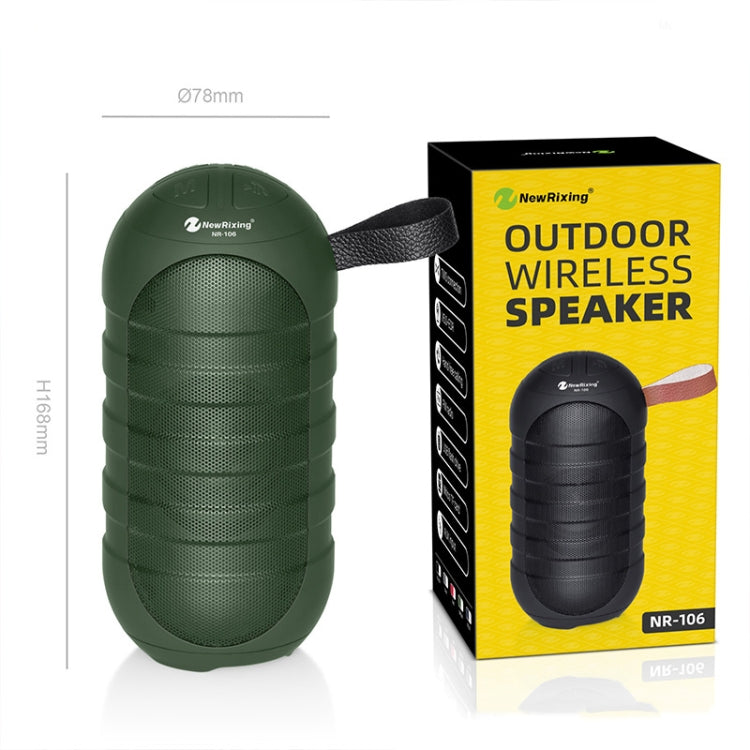 NewRixing NR-106 Mini Portable Stereo Bluetooth Speaker, Support Hands-free Calling & TF Card Slot & FM