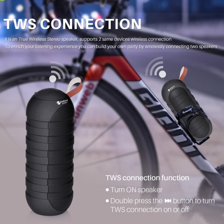 NewRixing NR-3025L Portable Stereo Wireless Bluetooth Speaker with LED Flashlight & TF Card Slot & FM, Built-in Microphone
