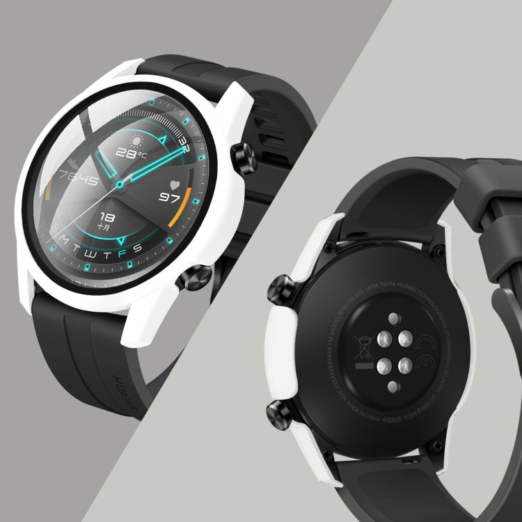 For Huawei watch GT2 46MM oil-injected PC Shell +9H Tempered Glass Film Integrated Protective Shell