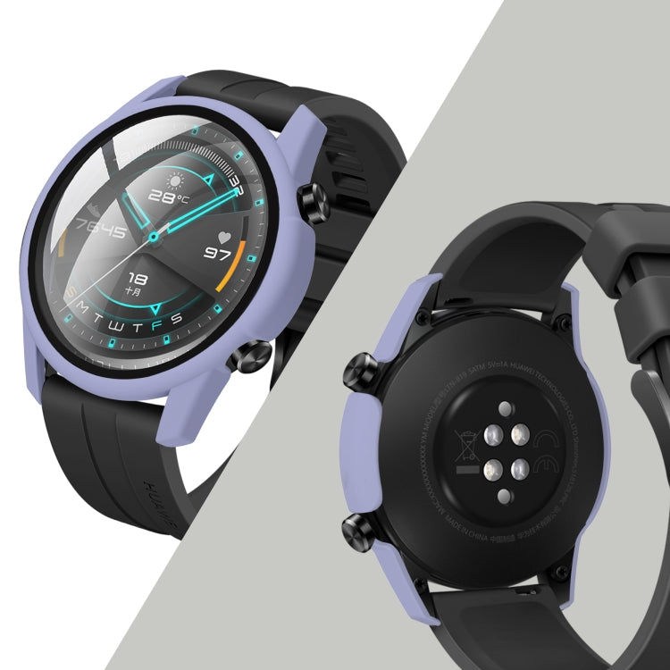 For Huawei watch GT2 46MM oil-injected PC Shell +9H Tempered Glass Film Integrated Protective Shell