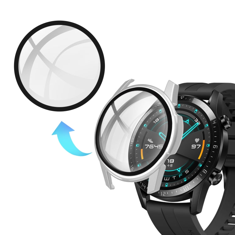 For Huawei watch GT2 46MM oil-injected PC Shell +9H Tempered Glass Film Integrated Protective Shell