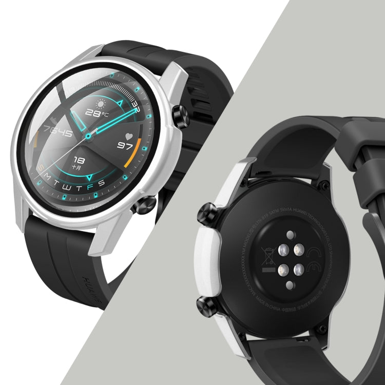For Huawei watch GT2 46MM oil-injected PC Shell +9H Tempered Glass Film Integrated Protective Shell