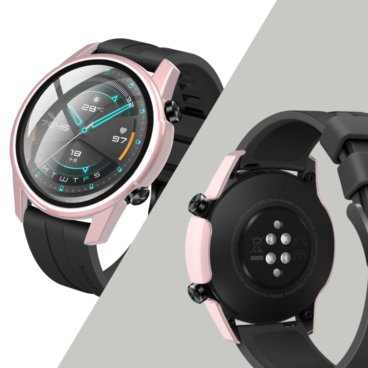 For Huawei watch GT2 46MM oil-injected PC Shell +9H Tempered Glass Film Integrated Protective Shell