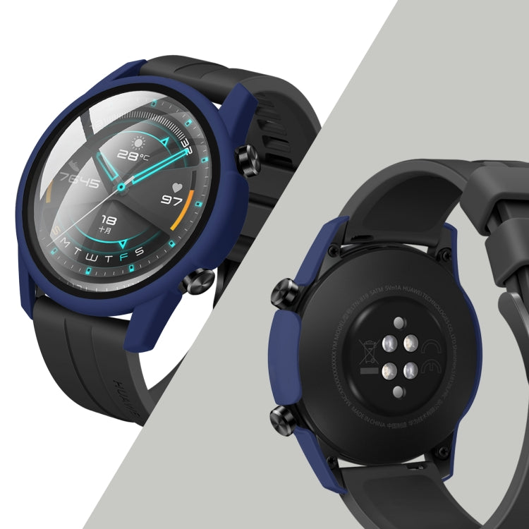 For Huawei watch GT2 46MM oil-injected PC Shell +9H Tempered Glass Film Integrated Protective Shell