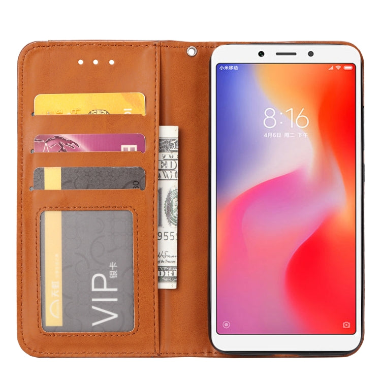 Knead Skin Texture Horizontal Flip Leather Case for Xiaomi Redmi 6 / 6A, with Photo Frame & Holder & Card Slots & Wallet