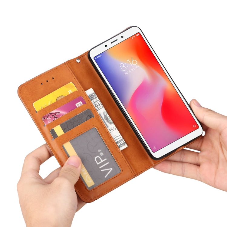 Knead Skin Texture Horizontal Flip Leather Case for Xiaomi Redmi 6 / 6A, with Photo Frame & Holder & Card Slots & Wallet