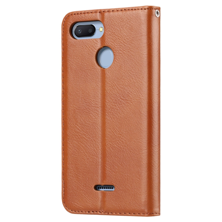 Knead Skin Texture Horizontal Flip Leather Case for Xiaomi Redmi 6 / 6A, with Photo Frame & Holder & Card Slots & Wallet