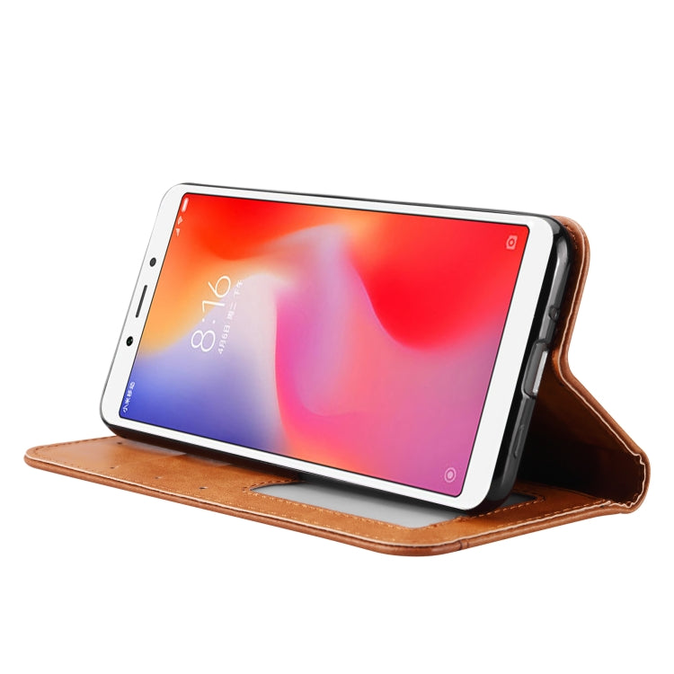 Knead Skin Texture Horizontal Flip Leather Case for Xiaomi Redmi 6 / 6A, with Photo Frame & Holder & Card Slots & Wallet