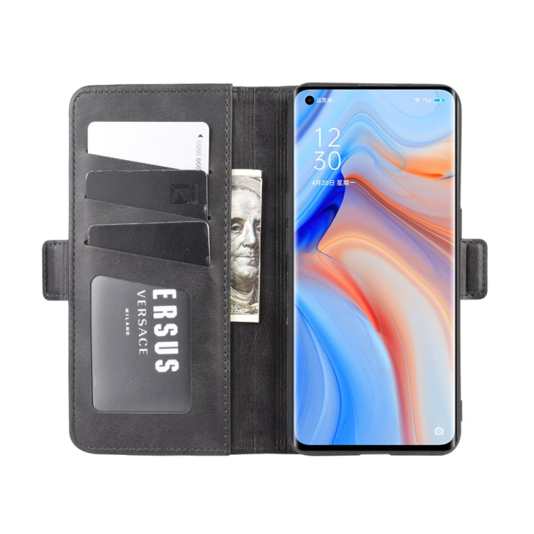 For OPPO Reno4 Pro 5G Dual-side Magnetic Buckle Horizontal Flip Leather Case with Holder & Card Slots & Wallet