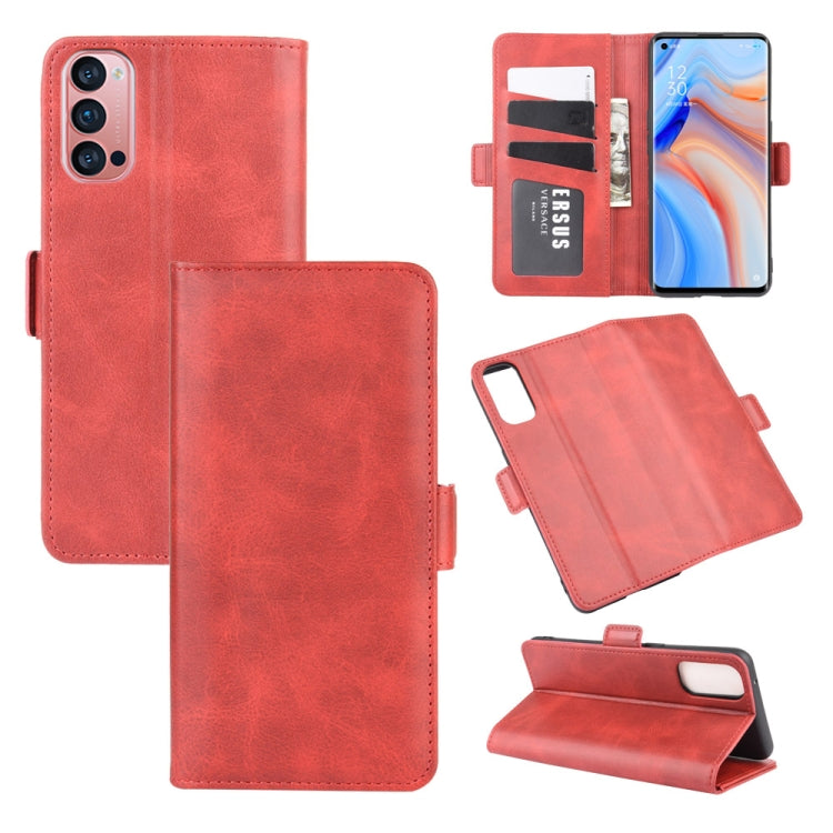 For OPPO Reno4 Pro 5G Dual-side Magnetic Buckle Horizontal Flip Leather Case with Holder & Card Slots & Wallet