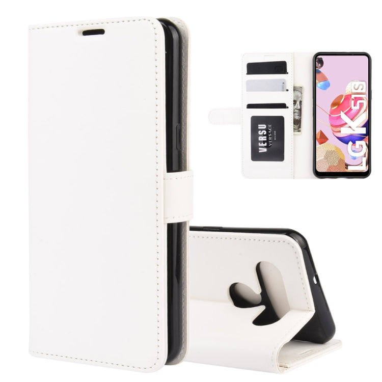 For LG K41S / K51S R64 Texture Single Horizontal Flip Protective Case with Holder & Card Slots & Wallet& Photo Frame