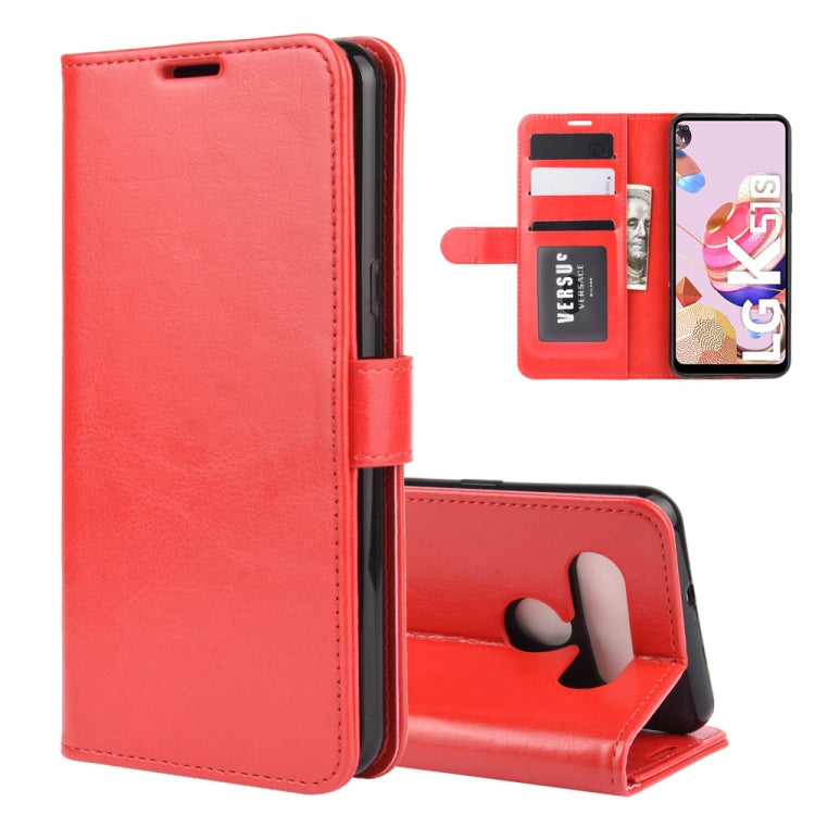 For LG K41S / K51S R64 Texture Single Horizontal Flip Protective Case with Holder & Card Slots & Wallet& Photo Frame