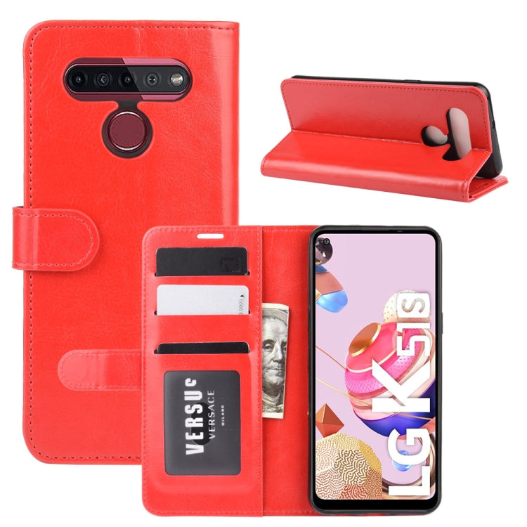 For LG K41S / K51S R64 Texture Single Horizontal Flip Protective Case with Holder & Card Slots & Wallet& Photo Frame
