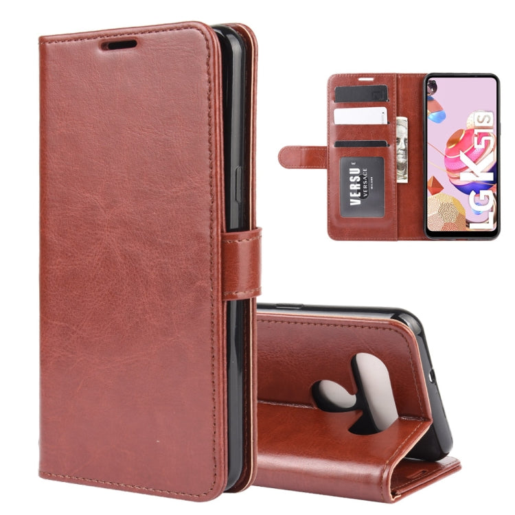 For LG K41S / K51S R64 Texture Single Horizontal Flip Protective Case with Holder & Card Slots & Wallet& Photo Frame