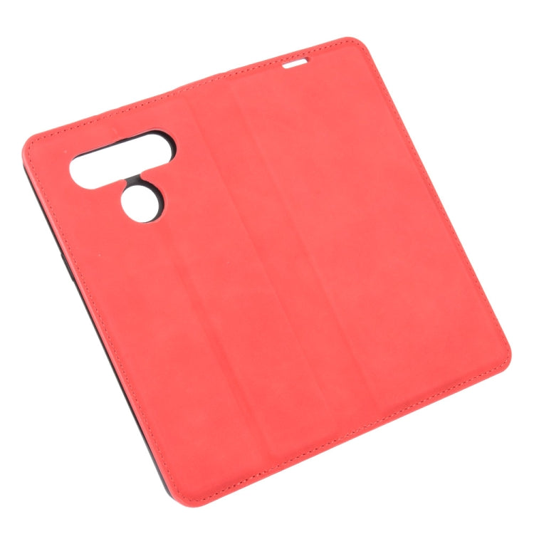 For LG K41S / K51S Retro-skin Business Magnetic Suction Leather Case with Holder & Card Slots & Wallet