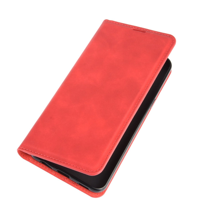 For LG K41S / K51S Retro-skin Business Magnetic Suction Leather Case with Holder & Card Slots & Wallet