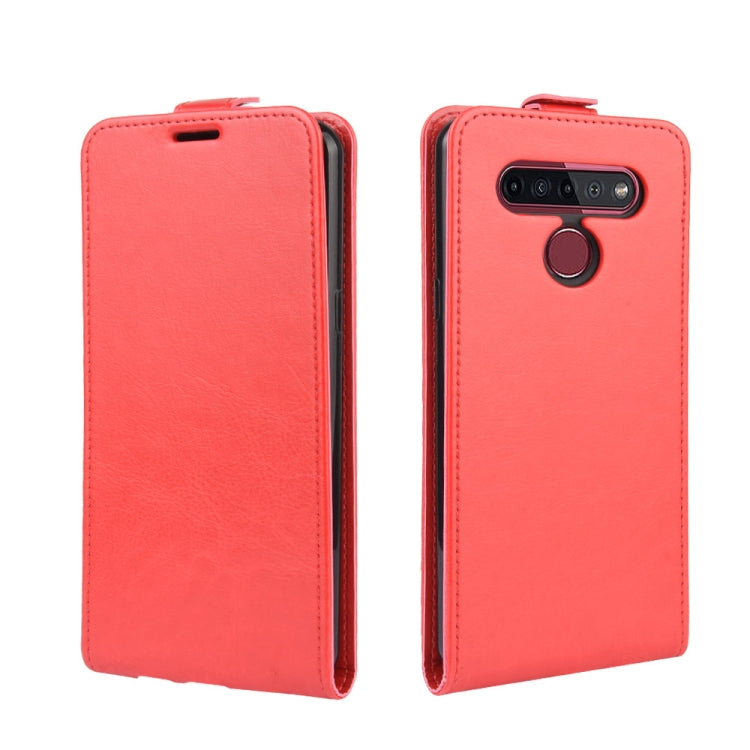 For LG K41S / K51S R64 Texture Single Vertical Flip Leather Protective Case with Card Slots & Photo Frame