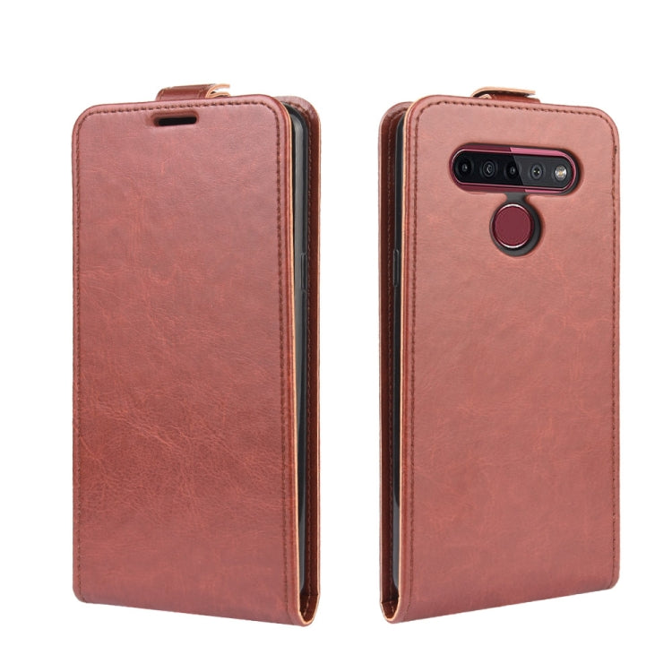 For LG K41S / K51S R64 Texture Single Vertical Flip Leather Protective Case with Card Slots & Photo Frame