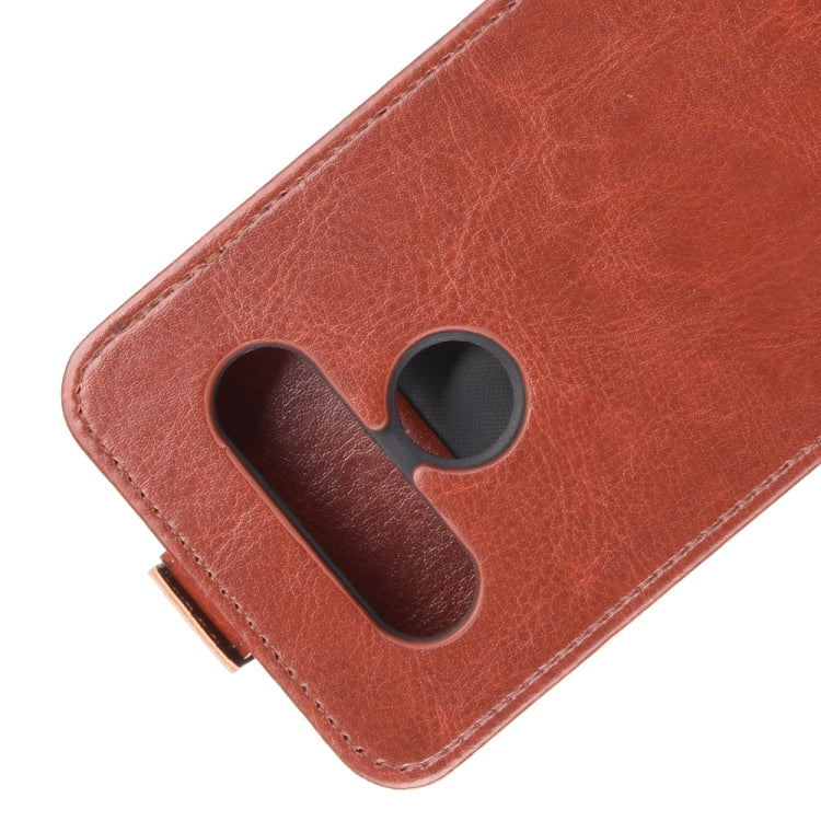 For LG K41S / K51S R64 Texture Single Vertical Flip Leather Protective Case with Card Slots & Photo Frame