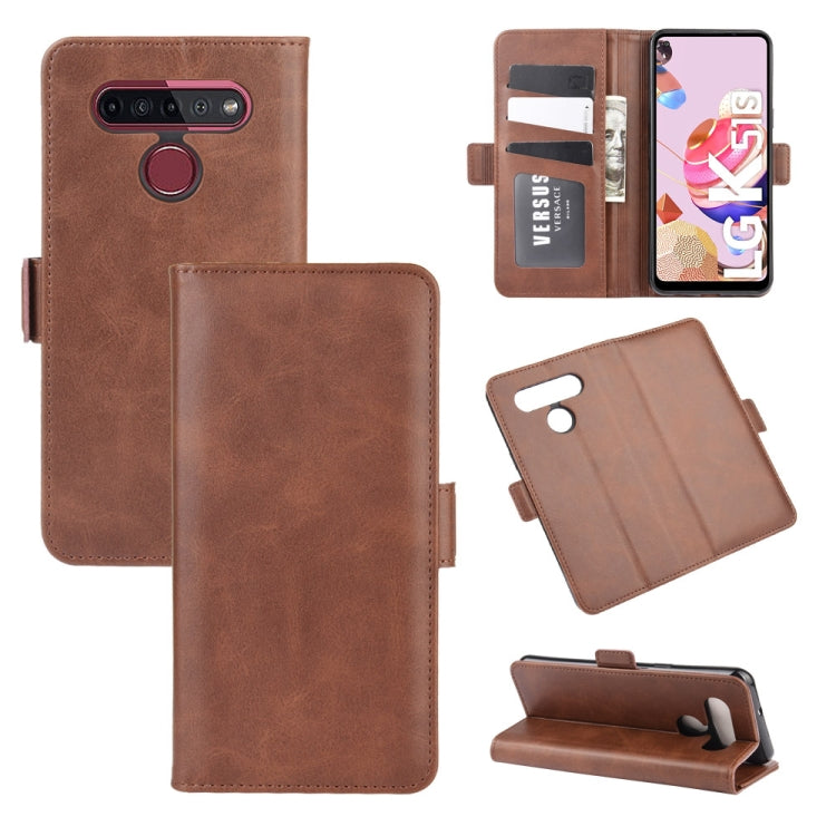 For LG K41S / K51S Dual-side Magnetic Buckle Horizontal Flip Leather Case with Holder & Card Slots & Wallet