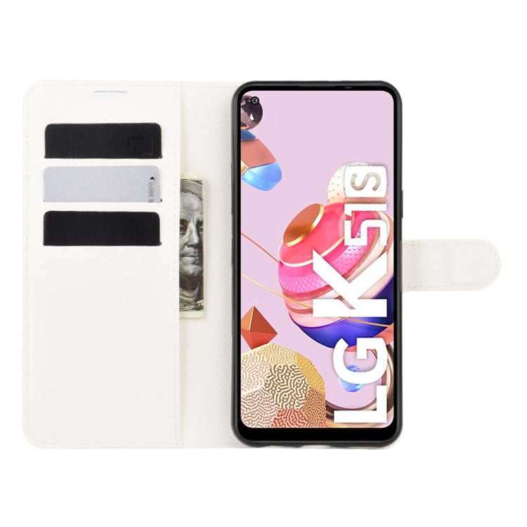 For LG K41S / K51S Litchi Texture Horizontal Flip Protective Case with Holder & Card Slots & Wallet