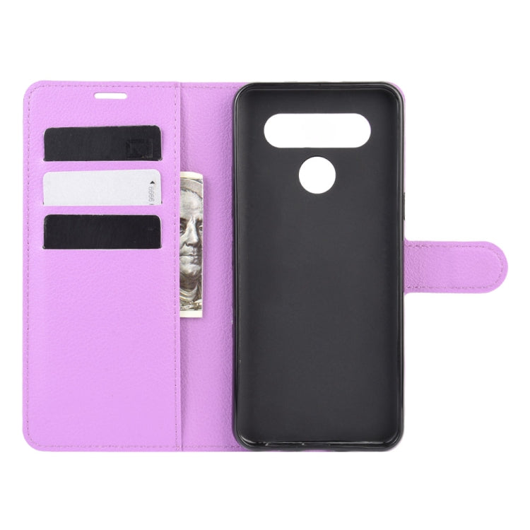 For LG K41S / K51S Litchi Texture Horizontal Flip Protective Case with Holder & Card Slots & Wallet