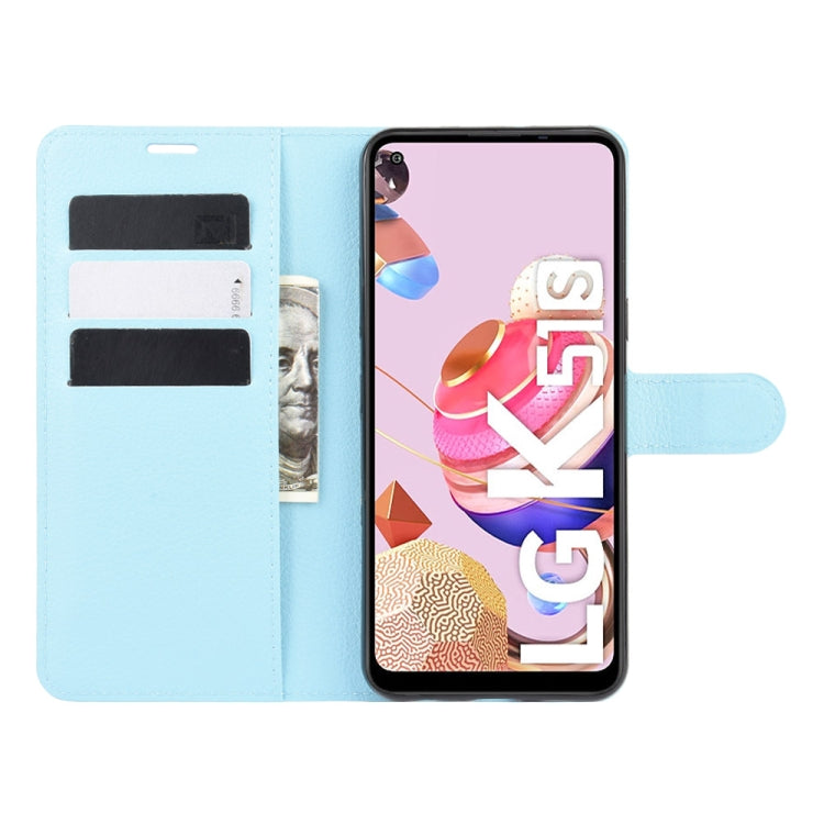 For LG K41S / K51S Litchi Texture Horizontal Flip Protective Case with Holder & Card Slots & Wallet