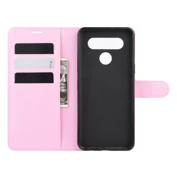 For LG K41S / K51S Litchi Texture Horizontal Flip Protective Case with Holder & Card Slots & Wallet
