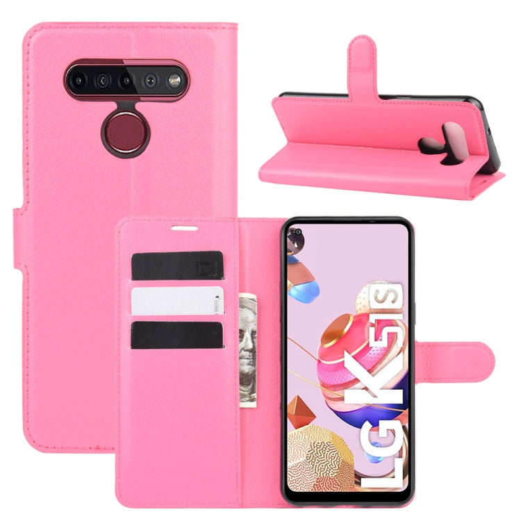 For LG K41S / K51S Litchi Texture Horizontal Flip Protective Case with Holder & Card Slots & Wallet
