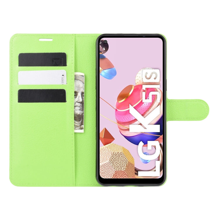 For LG K41S / K51S Litchi Texture Horizontal Flip Protective Case with Holder & Card Slots & Wallet