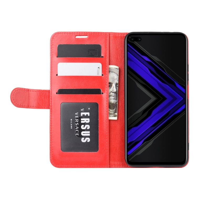 For Huawei Honor Play4 Pro / Honor V30 R64 Texture Single Horizontal Flip Protective Case with Holder & Card Slots & Wallet& Photo Frame