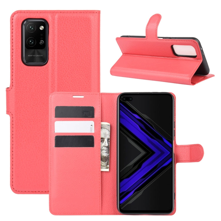 For Huawei Honor Play4 Pro/Honor V30 Litchi Texture Horizontal Flip Leather Case with Holder & Card Slots & Wallet