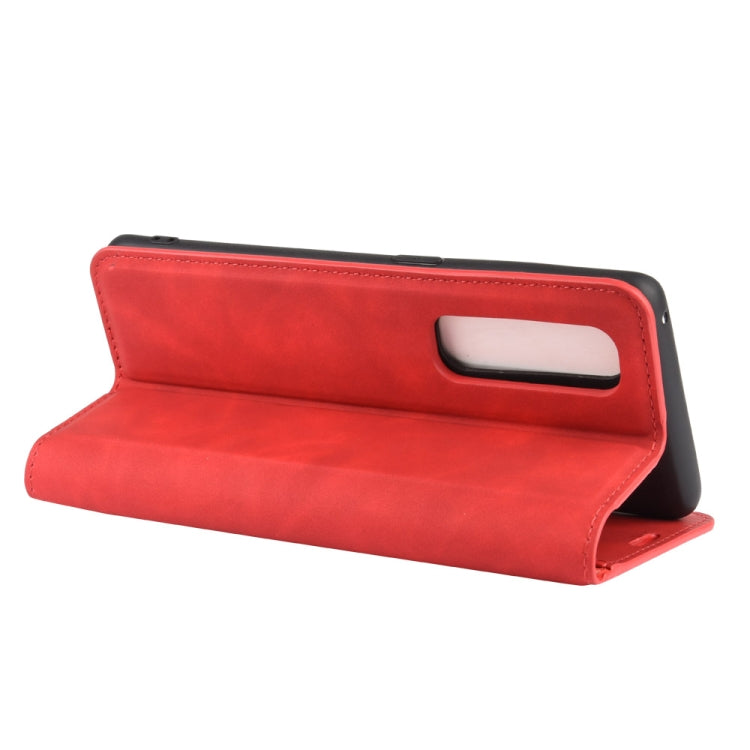 For OPPO Find X2 Pro Retro-skin Business Magnetic Suction Leather Case with Holder & Card Slots & Wallet