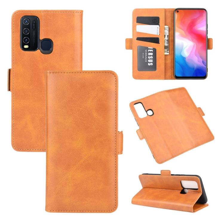 For Vivo Y50/Y30 Dual-side Magnetic Buckle Horizontal Flip Leather Case with Holder & Card Slots & Wallet