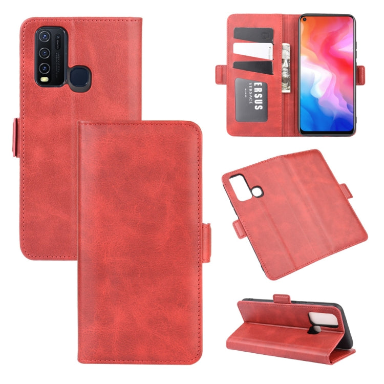For Vivo Y50/Y30 Dual-side Magnetic Buckle Horizontal Flip Leather Case with Holder & Card Slots & Wallet