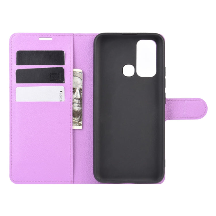 For Vivo Y50/Y30 Litchi Texture Horizontal Flip Protective Case with Holder & Card Slots & Wallet