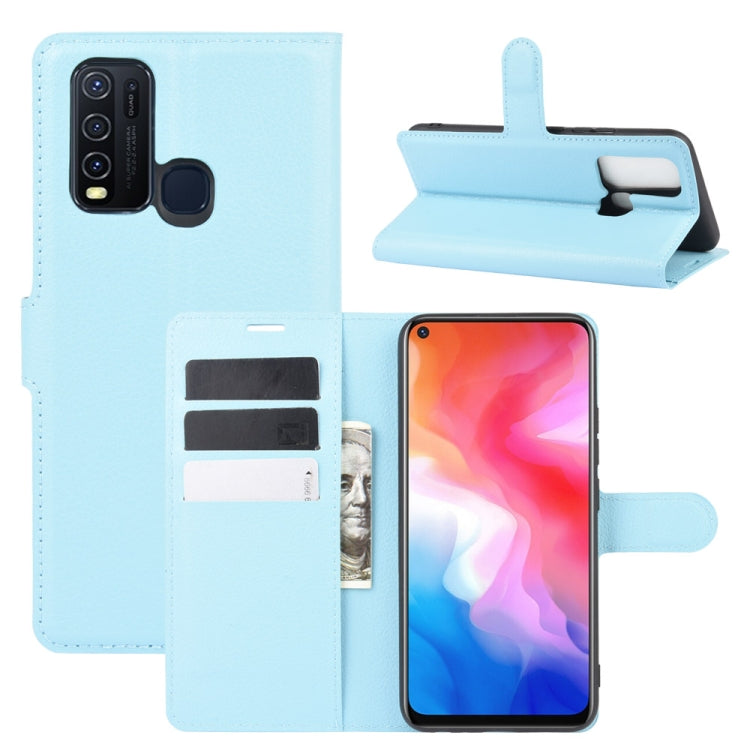 For Vivo Y50/Y30 Litchi Texture Horizontal Flip Protective Case with Holder & Card Slots & Wallet