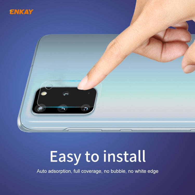For Samsung Galaxy S20+ Hat-Prince ENKAY 0.2mm 9H 2.15D Round Edge Rear Camera Lens Tempered Glass Film