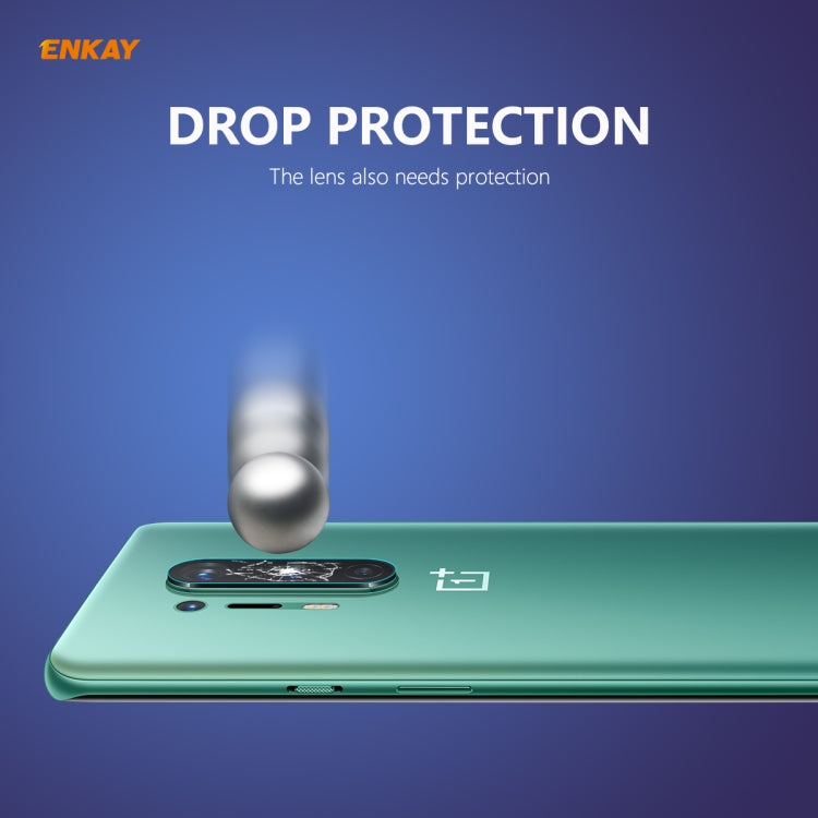 For OnePlus 8 Pro Hat-Prince ENKAY 0.2mm 9H 2.15D Round Edge Rear Camera Lens Tempered Glass Film