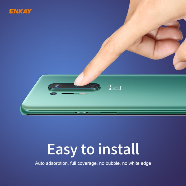 For OnePlus 8 Pro Hat-Prince ENKAY 0.2mm 9H 2.15D Round Edge Rear Camera Lens Tempered Glass Film