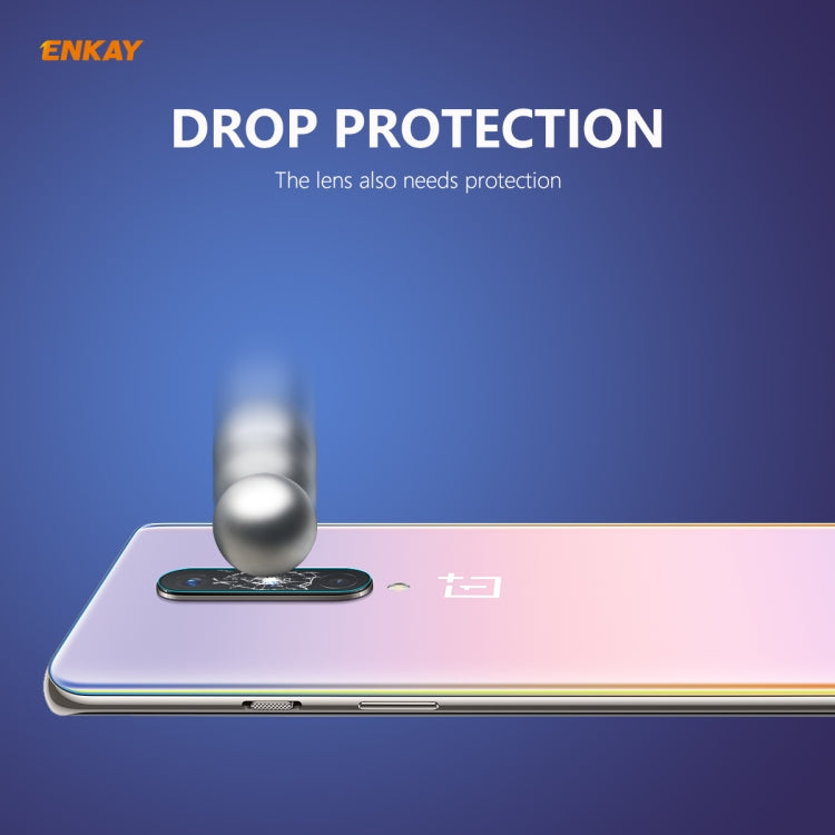 For OnePlus 8 Hat-Prince ENKAY 0.2mm 9H 2.15D Round Edge Rear Camera Lens Tempered Glass Film