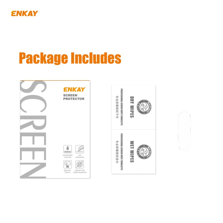 For OnePlus 8 Hat-Prince ENKAY 0.2mm 9H 2.15D Round Edge Rear Camera Lens Tempered Glass Film