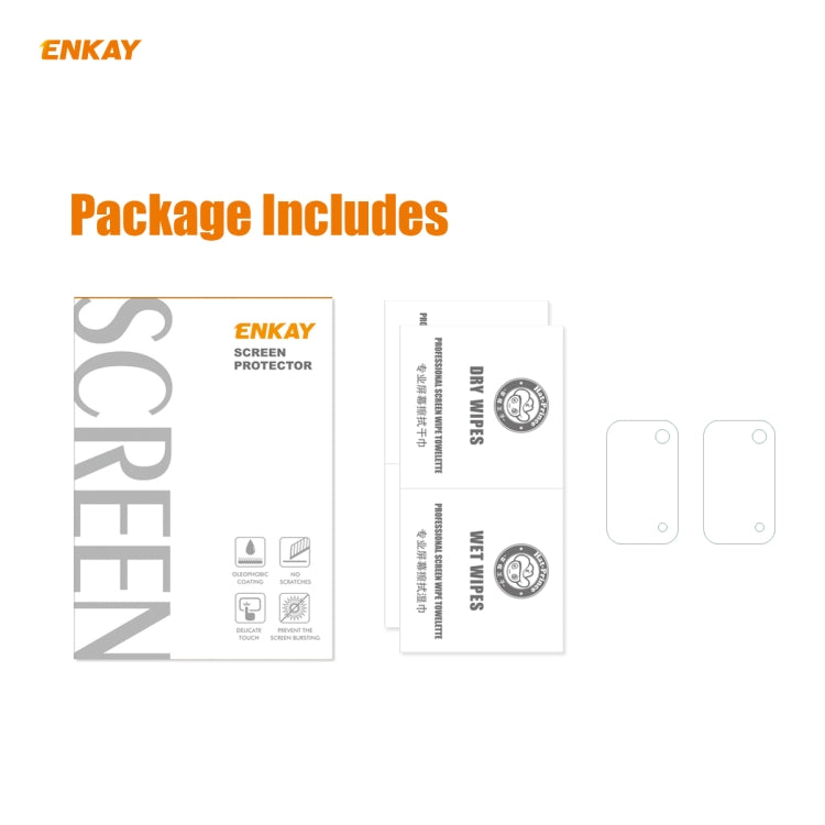 For Samsung Galaxy S20+ 2 PCS Hat-Prince ENKAY 0.2mm 9H 2.15D Round Edge Rear Camera Lens Tempered Glass Film