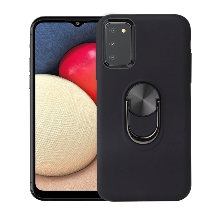 For Samsung Galaxy A03s 164mm 360 Rotary Multifunctional Stent PC+TPU Case with Magnetic Invisible Holder