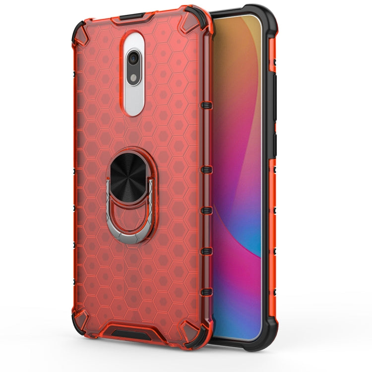 For Xiaomi Mi 9T / 9T Pro Shockproof Honeycomb PC + TPU Ring Holder Protection Case