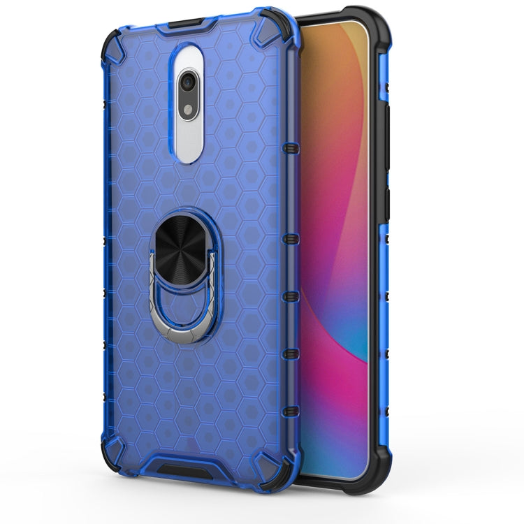 For Xiaomi Redmi 8 Shockproof Honeycomb PC + TPU Ring Holder Protection Case