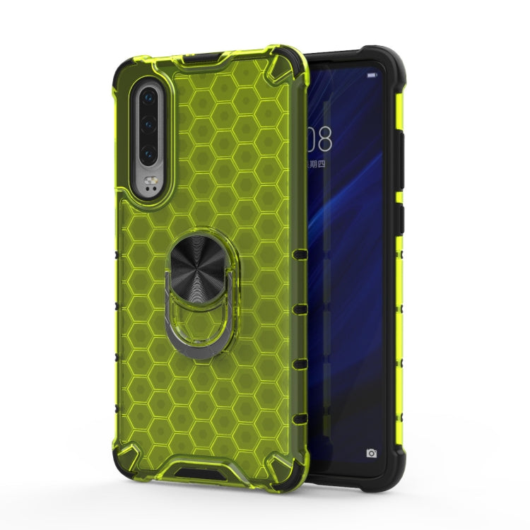 For Xiaomi Mi CC9 Shockproof Honeycomb PC + TPU Ring Holder Protection Case